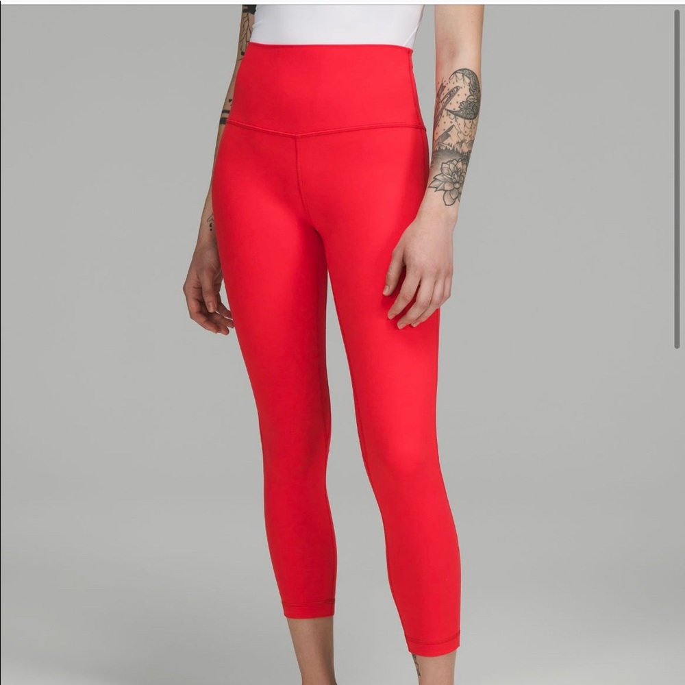 lululemon athletica Red High-Rise Cropped Leggings
